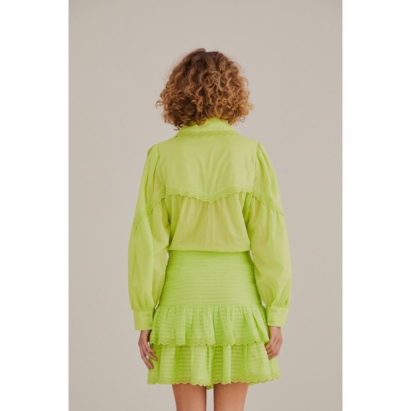 FARM Rio Neon Green Mini Skirt NWT SZ XL - Picture 3 of 15
